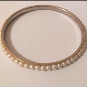 Faux Pearl Gold Bracelet